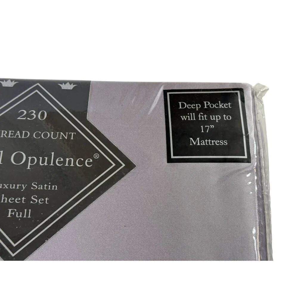 Royal Opulence Luxury Satin Full Sheet Set 230 Thread Deep Pocket 17
